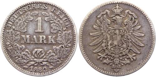 Germany - Empire 1 Mark 1882 G - ... 
