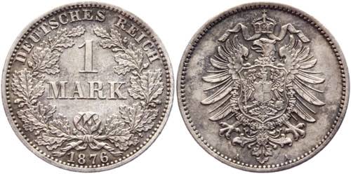 Germany - Empire 1 Mark 1876 A - ... 