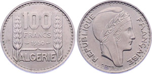 Algeria 100 Francs 1950 KM#93 UNC
