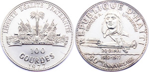 Haiti 100 Gourdes 1977 Only 321 Minted 50th ... 