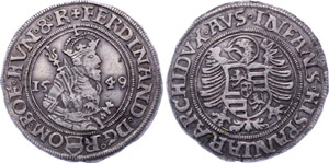 Hungary 1/2 Thaler 1549 Silver Ferdinand ... 