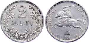 Lithuania 2 Litu 1925 KM# 77