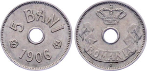 Romania 5 Bani 1906 J KM#31 RARE 