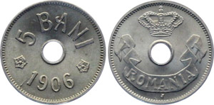 Romania 5 Bani 1906 J KM#31 