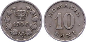 Romania 10 Bani 1900 KM# 29 