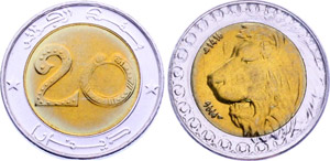 Algeria 20 Dinar AH 1417 1996 KM#125 UNC