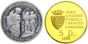 Andorra 5 Diners 1993 ... 