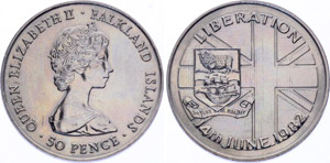 Falkland Islands 50 Pence 1982 KM#18