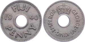 Fiji 1 Penny 1940 1 Penny 1940 KM#7 George VI
