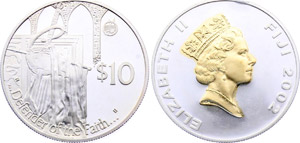 Fiji 10 Dollars 2002 KM# 83 Proof Silver ... 