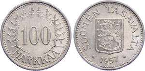 Finland 1000 Markkaa 1960 KM#43 Silver UNC ... 