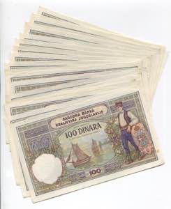 Yugoslavia 20 x 100 Dinara 1929  - P# 27b
