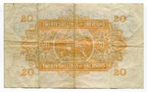 East Africa 20 Shillings / 1 Pound 1955  - ... 