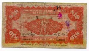 China Manchuria The Bank of Territorial ... 