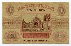 Netherlands Indies 1 Gulden 1940  - P# 108a; ... 
