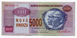 Angola 5000 Novo Kwanza ... 