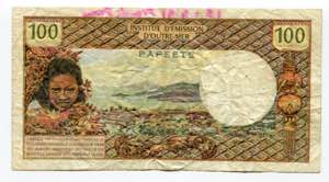 Tahiti 100 Francs 1971 (ND) - P# 24b