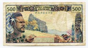 Tahiti 500 Francs 1985 (ND) - P# 25b1