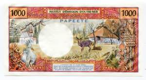 Tahiti 1000 Francs 1985 (ND) - P# 27d; UNC