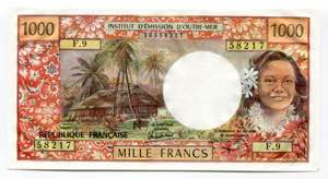 Tahiti 1000 Francs 1985 ... 