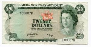 Bermuda 20 Dollars 1976  ... 