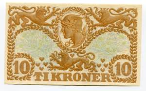 Denmark 10 Kroner 1942  - P# 31l; UNC