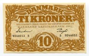 Denmark 10 Kroner 1942  ... 