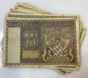 Germany - Weimar Republic Bavaria 38 x 100 ... 
