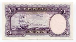 New Zealand 1 Pound 1967 (ND) - P# 159d; ... 
