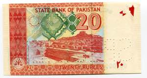 Pakistan 20 Rupees 2007 Specimen - P# 55as; ... 