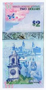 Bermuda 2 Dollars 2009  - P# 57a; UNC