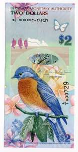 Bermuda 2 Dollars 2009  ... 
