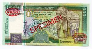 Sri Lanka 1000 Rupees ... 