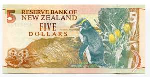 New Zealand 5 Dollars 1992  - P# 177a; UNC