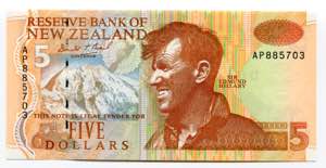 New Zealand 5 Dollars ... 