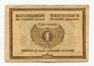 Estonia 1 Mark 1919  - P# 43a