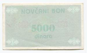 Bosnia & Herzegovina 5000 Dinara 1992 (ND) - ... 