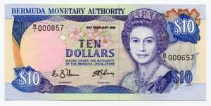 Bermuda 10 Dollars 1989  ... 