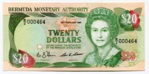Bermuda 20 Dollars 1989  ... 