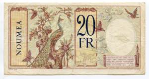 New Caledonia 20 Francs 1929 (ND) - P# 37b; ... 