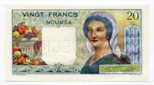 New Caledonia 20 Francs 1954 - 1958 (ND) ... 