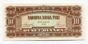 Yugoslavia 10 Dinara ... 