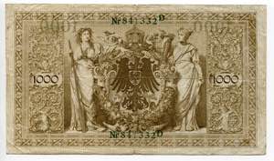 Germany - Empire 1000 Mark 1910  - P# 45a
