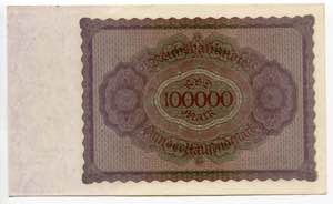 Germany - Weimar Republic 100000 Mark 1923  ... 