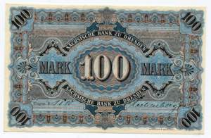 Germany - Empire Dresden 100 Mark 1911  - P# ... 