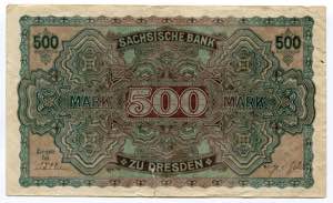 Germany - Weimar Republic 500 Mark 1922  - ... 