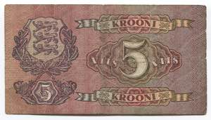 Estonia 5 Krooni 1929 Bank of Estonia - P# ... 