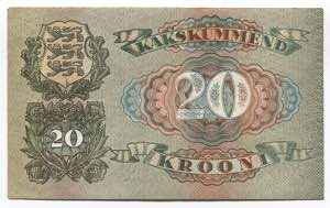 Estonia 20 Krooni 1932 Bank of Estonia - P# ... 
