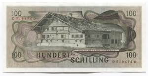 Austria 100 Shilling 1969 (1981) - P# 146a; ... 