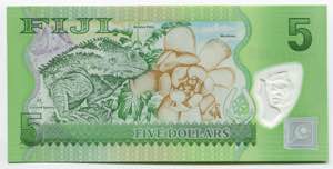 Fiji 5 Dollars 2013  - P# 115r; № ZZA ... 